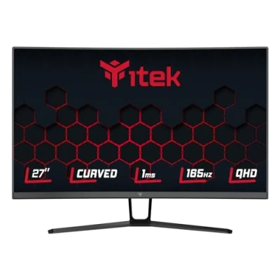 Immagine di Itek Gaming Monitor GGC 27&quot; Curvo, 2560x1440 (WQHD), HDR400, VA, 165 Hz, 1 ms, FreeSync, G Sync, Adaptive 2xHDMI, 2x Display Port, Flicker Free