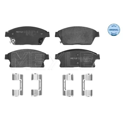 Immagine di MEYLE 025 250 3418/W Kit pastiglie freno ORIGINAL Quality Assale anteriore con segnalatore acustico usura lamierino anticigolío