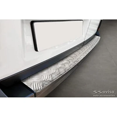 Immagine di Avisa Protezione paraurti Posteriore in Acciaio Inox Compatibile con Volkswagen Crafter &amp; Man TGE 2017 &#039;Riffled&#039; (&#039;XL&#039; Version)