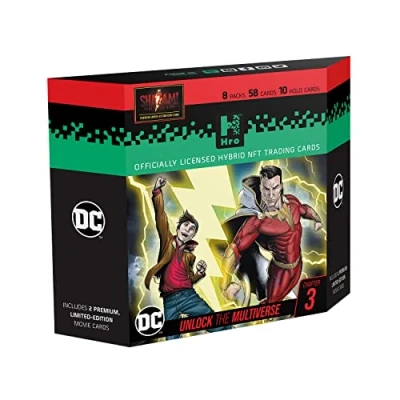 Immagine di Hro Hybrid NFT Trading Cards Chapter 3: Shazam Confezione da 8 pezzi Premium Starter Box, 10037761 0001