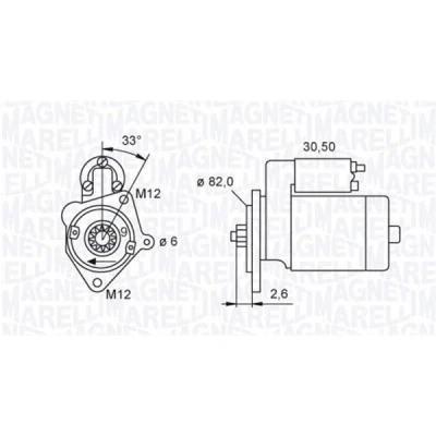 Immagine di MAGNETI MARELLI 063721392010 Motorino di avviamento 12 2 9 AUDI: A4 B7 Avant, B8 Sedan, SEAT: Exeo ST