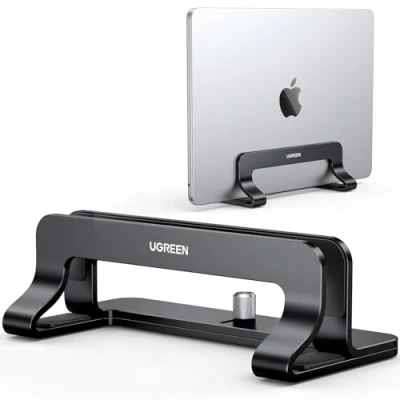 Immagine di UGREEN Supporto Verticale per Laptop 15,6&quot;, Porta PC Portatile in Alluminio da Tavolo, Regolabile 12 25mm, Compatibile con MacBook Pro/Air, Matebook, HP, iPad Nero