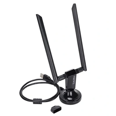 Immagine di Adattatore USB Wifi per PC, 802.11 AC1200M Dual Band 2.4G/5Ghz di Rete Wireless 3.0, Antenne 5dbi, Windows XP Vista 7 8 8.1 10, Linux