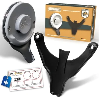 Immagine di MaJoCompTec DRIPGUIDE Beccuccio per scarico condensa Da applicare sulla copertura del camino di Accessori riscaldamento su camper e roulotte nero, Truma standard