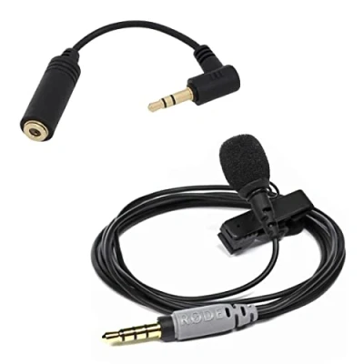 Immagine di Rode Smartlav+ microfono Lavalier + cavo adattatore Keepdrum ADP03 3,5 mm TRRS TRS