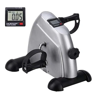 Immagine di Mini cyclette per braccia e gambe, con resistenza regolabile display LCD, Silver, Compatto