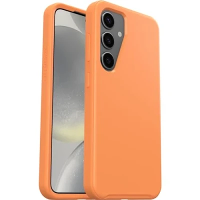 Immagine di OtterBox Symmetry Case per Samsung Galaxy S24, Custodia Protettiva sottile antiurto, a prova di caduta, Testata resistere 3 volte il numero cadute secondo gli standard militari, Arancia