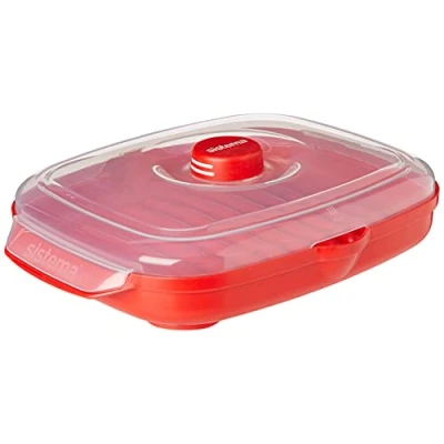 Immagine di Sistema 8080900 Cuocibacon Microwave in Polipropilene per Microonde Rosso