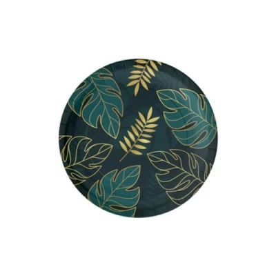 Immagine di PD Party 7130001 Cartone Festa Piastre Articoli per la Tavola Usare e buttare Celebrazioni Leaves, Pacchetto di 8, Multicolore, 22.6cm Lunghezza x Larghezza 1.6cm Altezza