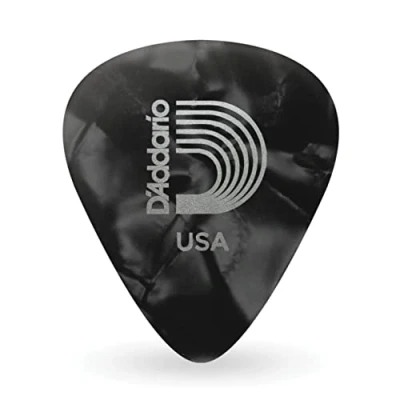Immagine di D&#039;Addario 1CBKP4 25 Confezione da Plettri Medi Planet Waves, in Celluloide, Nero