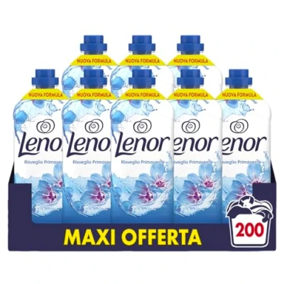 Immagine di Lenor Ammorbidente Lavatrice Concentrato, 200 Lavaggi (8x25), Risveglio Primaverile, Freschezza Di Lunga Durata, Lenzuola Profumate Fino A 1 Settimana