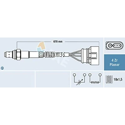 Immagine di FAE 77302 Sonda lambda riscaldato AUDI: A4 B5 Avant, A6 C5 A8 D2, VOLKSWAGEN: Passat GP Sedan, Variant