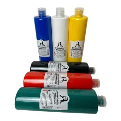 Immagine di Set colori per tessuti 6 da 500 ml ciascuno. Colorante tessile Lavabile leggeri. in lavatrice, lavabile. Fissazione mediante stiratura (Set colori)
