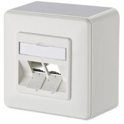 Immagine di Metz Connect Presa di rete Da parete Non classificata 2 Porte Bianco puro