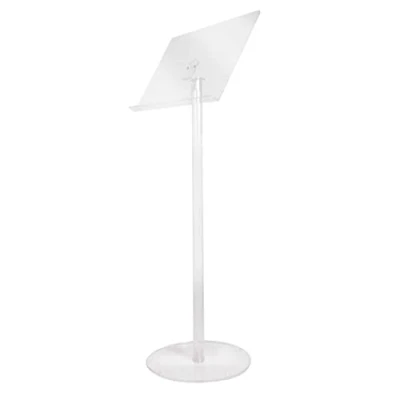 Immagine di Danieli Espositore Pubblicitario da Terra a Leggio con Reggilibro Formato A3 Orizzontale Aperto. Completamente in Acrilico Trasparente per Brochure, Depliant, Cataloghi e Menu