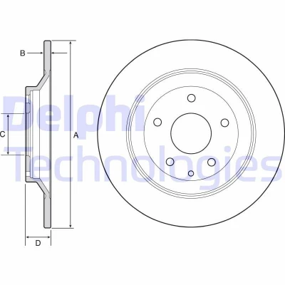 Immagine di DELPHI Disco freno MAZDA: CX 5 I, II, 30 10mm pieno rivestito non trattato BG4567C K01126251A,K01126251B,K01126251C Dischi
