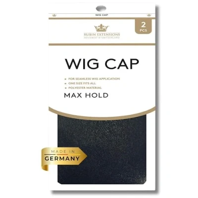 Immagine di Rubin Extensions, set di 2 parrucche in nylon, con cappuccio per parrucca, elastico traspirante (nero)