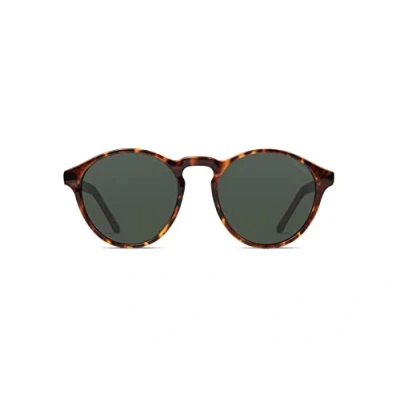 Immagine di KOMONO Devon Tortoise Unisex Round Cellulose Propionate Sunglasses for Men and Women with UV Protection Scratch Resistant Lenses