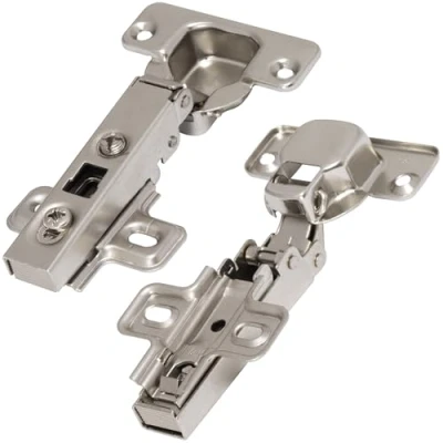 Immagine di AERZETIX C41040 Set di 4 cerniere invisibili a clip per porte mobili rivestimento totale/in applicato consentono un&#039;apertura 110 apertura montaggio 35mm