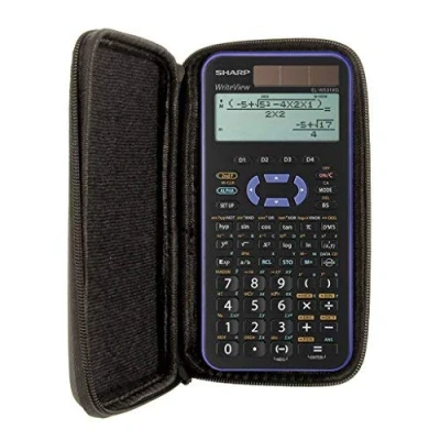 Immagine di WYNGS Custodia protettiva nera per calcolatrice Sharp EL W531XG