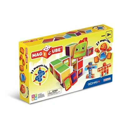 Immagine di Geomag Robot Magicube Giochi Preziosi Gioco di Costruzione con Cubetti Magnetici, Multicolore, PF.331.142.00