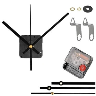 Immagine di QLOUNI Movimento al Quarzo Silenzioso, Meccanismi Orologio con Lancette a Batteria, Meccanismo da Parete Sostituzione del Motore Parti di Riparazione DIY, Quadrante Massimo 2/5&quot; Spessore