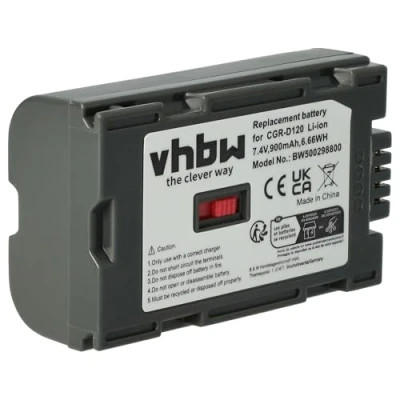 Immagine di vhbw 1x batteria sostituisce Panasonic CGP D320E/1B, CGR D08, D08A, D110, D120 per videocamera camcorder (900mAh, 7,2V, Li Ion)
