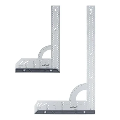 Immagine di wolfcraft Set squadre multiuso 8654000 2 per misurare, tracciare, disegnare e tagliare in modo guidato