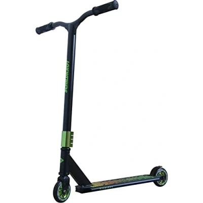 Immagine di Schildkröt Kickless Stunt Scooter, Design: Forest, Monopattino con Compressione HIC e Cerchio in Alluminio, Ruote PU da 100 mm, per Acrobazie Manovre Ambiziose, 510432