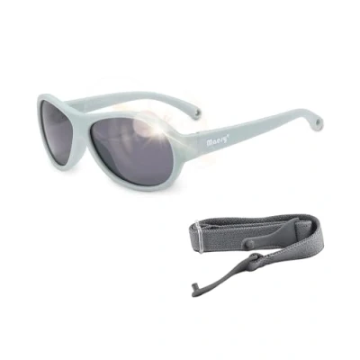 Immagine di Maesy Occhiali da sole per bambini Joya 0 2 anni Flessibili Cinturino elastico regolabile Protezione polarizzata UV400 e bambine ovale (Azzurro)