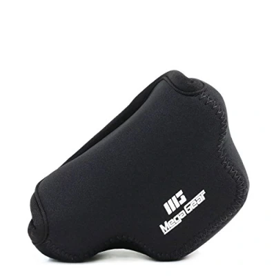 Immagine di MegaGear Custodia Per Fotocamera in Pelle Neoprene, Nikon 1 J4, J5 con 10 30mm (Nero)