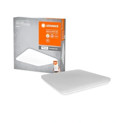 Immagine di LEDVANCE ORBIS CLEAN SMART+ Wi Fi 53x53cm, plafoniera LED dimmerabile, lampada per la zona giorno, 42W, temperatura colore da 3000 6500K, 4200 lumen, design piatto, controllo WiFi app