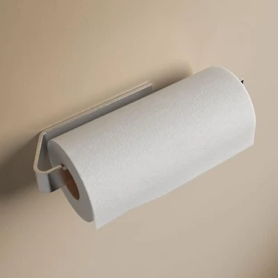 Immagine di Design Amburgo Porta rotolo da cucina adesivo scottex carta rotoli parete Portarotolo grigio argento