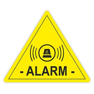 Immagine di iSecur 5 adesivi per allarme, x 4 cm, esterni, resistenti ai raggi UV e agli agenti atmosferici, nota: impianto di allarme I hin_066