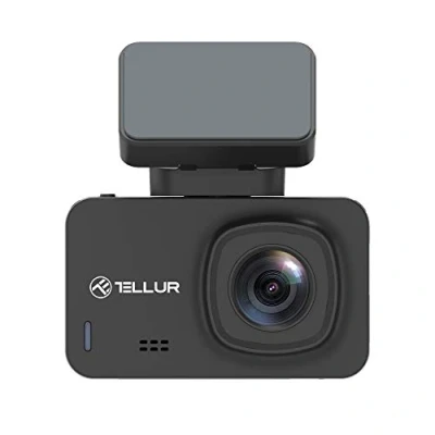 Immagine di TELLUR Dash Patrol DC3 Cam per Auto, Risoluzione 4K, GPS, Connessione Wi Fi con Smartphone, G Sensor Rileva l&#039;Impatto e Avvia la Registrazione, Funzione di Monitoraggio del Parcheggio, Nero