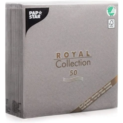 Immagine di Papstar 10822 50, Tovaglioli di Carta Royal Collection Piega a 1/4 40 x cm