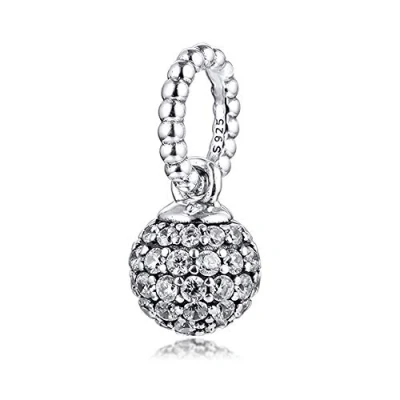 Immagine di PANDOCCI 2020 regalo di San Valentino pavimenta palla pendente perlina argento 925 fai da te adatto per bracciali Pandora originali fascino gioielli moda (Silver)
