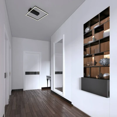 Immagine di BRILONER lampada da soffitto LED Frame, bianco caldo, 12W, soggiorno, camera letto, 320x300x50 mm (LxLxH)