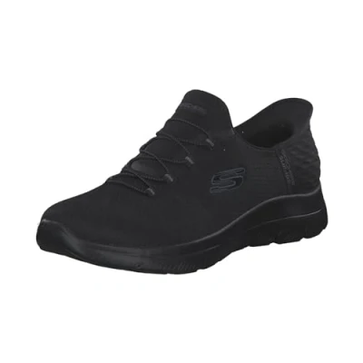 Immagine di Skechers Wide Fit Summits Sneakers basse, Donna, Taglia: 39, Black/gunmetal Tessuto