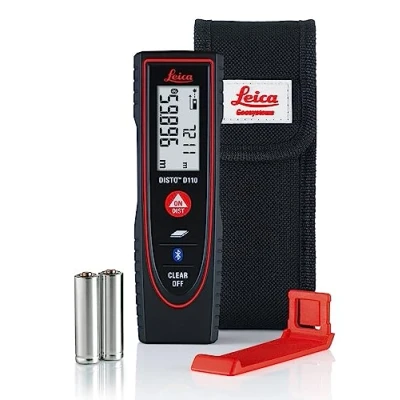 Immagine di Leica DISTO D110 compatto metro laser dotato di Bluetooth (associazione tramite app) per la misura distanze e superfici (utilizzabile negli ambienti interni con una portata 60 m)
