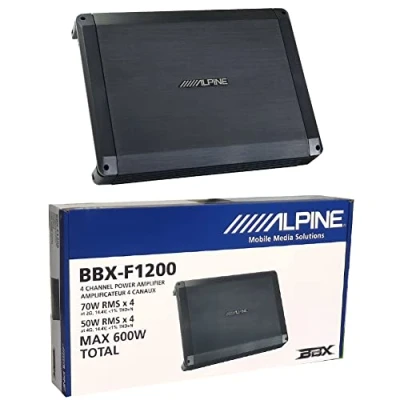 Immagine di 1 amplificatore 4 canali compatibile con ALPINE BBX F1200 BBXF1200 classe ab x 70 watt rms a 2 ohm 600 max bass eq, stabile auto, pezzo