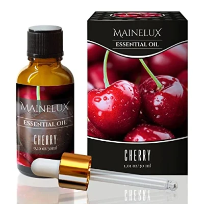 Immagine di MAINELUX oli essenziali per umidificatore diffusore di ciliegie 1 x 30 ml, 100% puro naturali olio profumato, aromaterapia