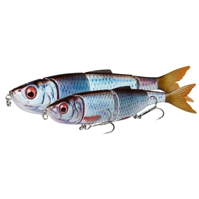 Immagine di Savage Gear 4Play V2 Swim N Jerk Aringa Swimbait scannerizzata in 3D per pescatori di predatori, azione realistica, ideale lucci, spigole e altro ancora, Slow Sink Roach 13,5 cm
