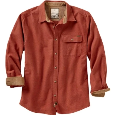 Immagine di Legendary Whitetails Buck Camp Flanellhemd Langarm Button Down für Herren Freizeithemd mit Cordbündchen Maglietta con Bottoni, Barnwood Heather, L Uomo