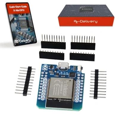Immagine di AZDelivery Scheda di sviluppo D1 Mini NodeMCU ESP32 WiFi E Bluetooth BLE, compatibile con Arduino incluso Book!