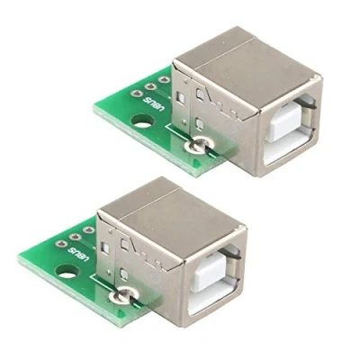 Immagine di HALJIA 2PCS tipo B femmina USB a DIP 2.54 mm PCB adattatore convertitore Compatibile con Arduino EK1836
