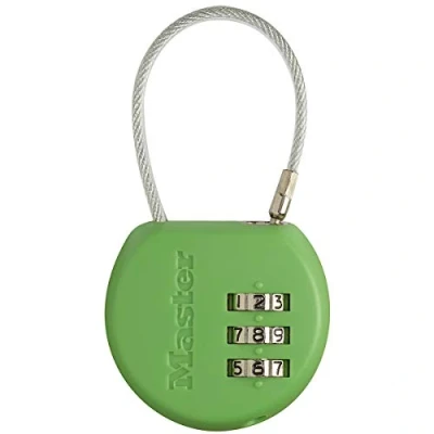 Immagine di Master Lock 4671EURDCOL Lucchetto con combinazione ed etichetta porta indirizzo, Colore casuale, 8.9 x 4.2 1.9 cm