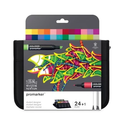 Immagine di Winsor &amp; Newton Promarker 24 Astuccio Student Set