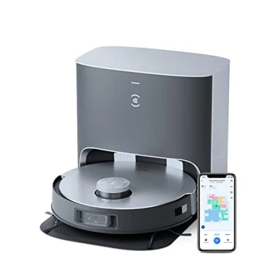 Immagine di ECOVACS DEEBOT X1+ Robot aspirapolvere con funzione mopping e stazione di aspirazione automatica (3.2L), 5000pa, evitazione ostacoli 3D&amp;mappatura, design Jacob Jansen, batt.5200mAh, assistenza vocale