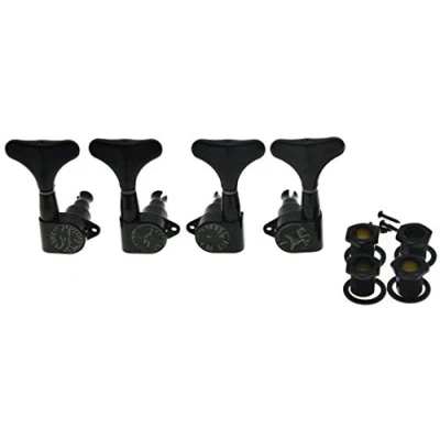 Immagine di Dopro Nero 2+2 Sigillato Bass Tuner 2L2R Chiavi di Sintonizzazione Pioli 4 Corde Basso Chitarra Testa Macchina